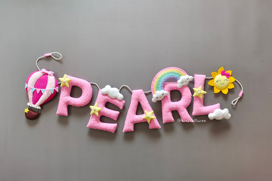 Personalized Hot air Balloon theme Bunting