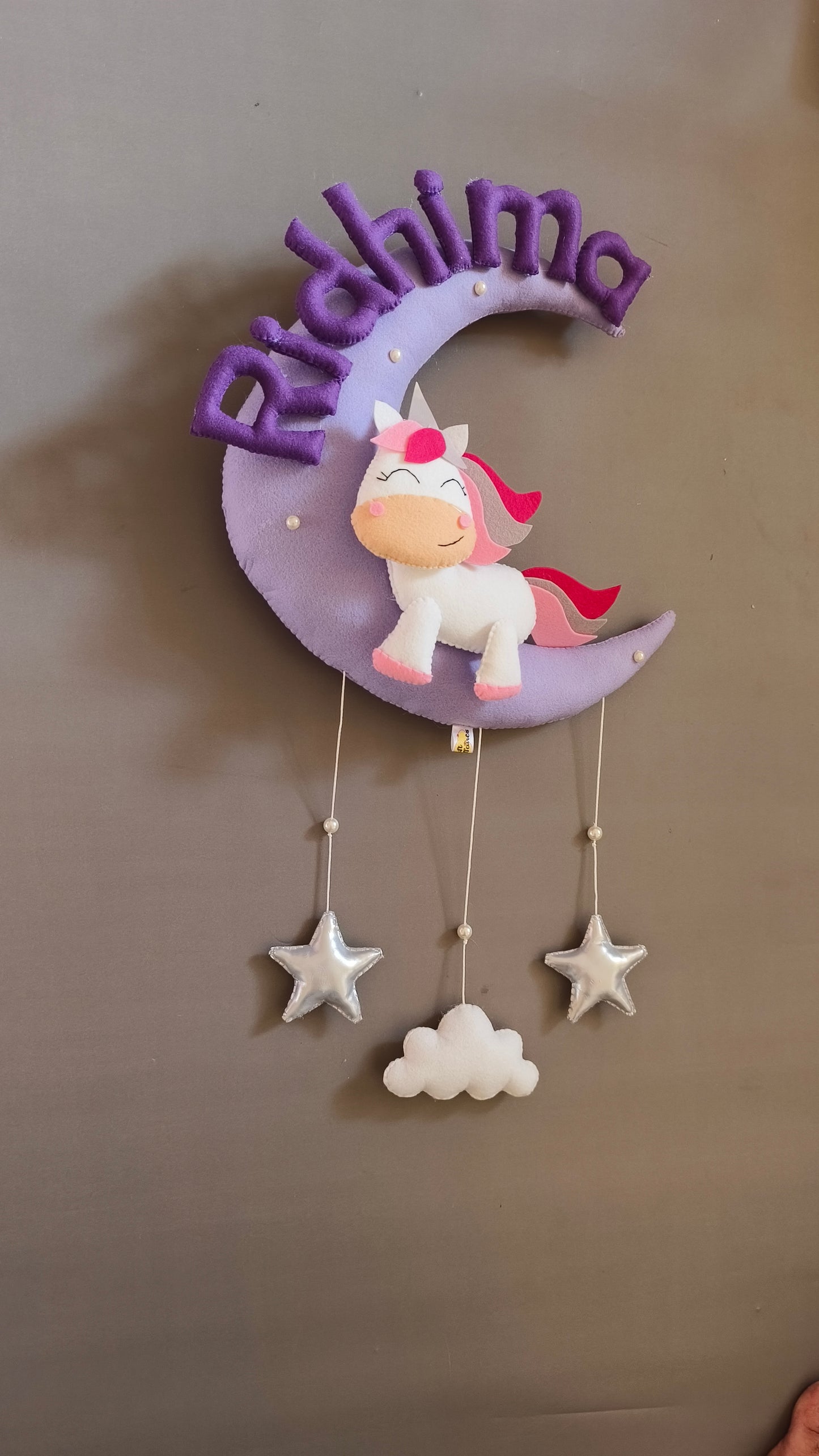 Cute Unicorn on moon