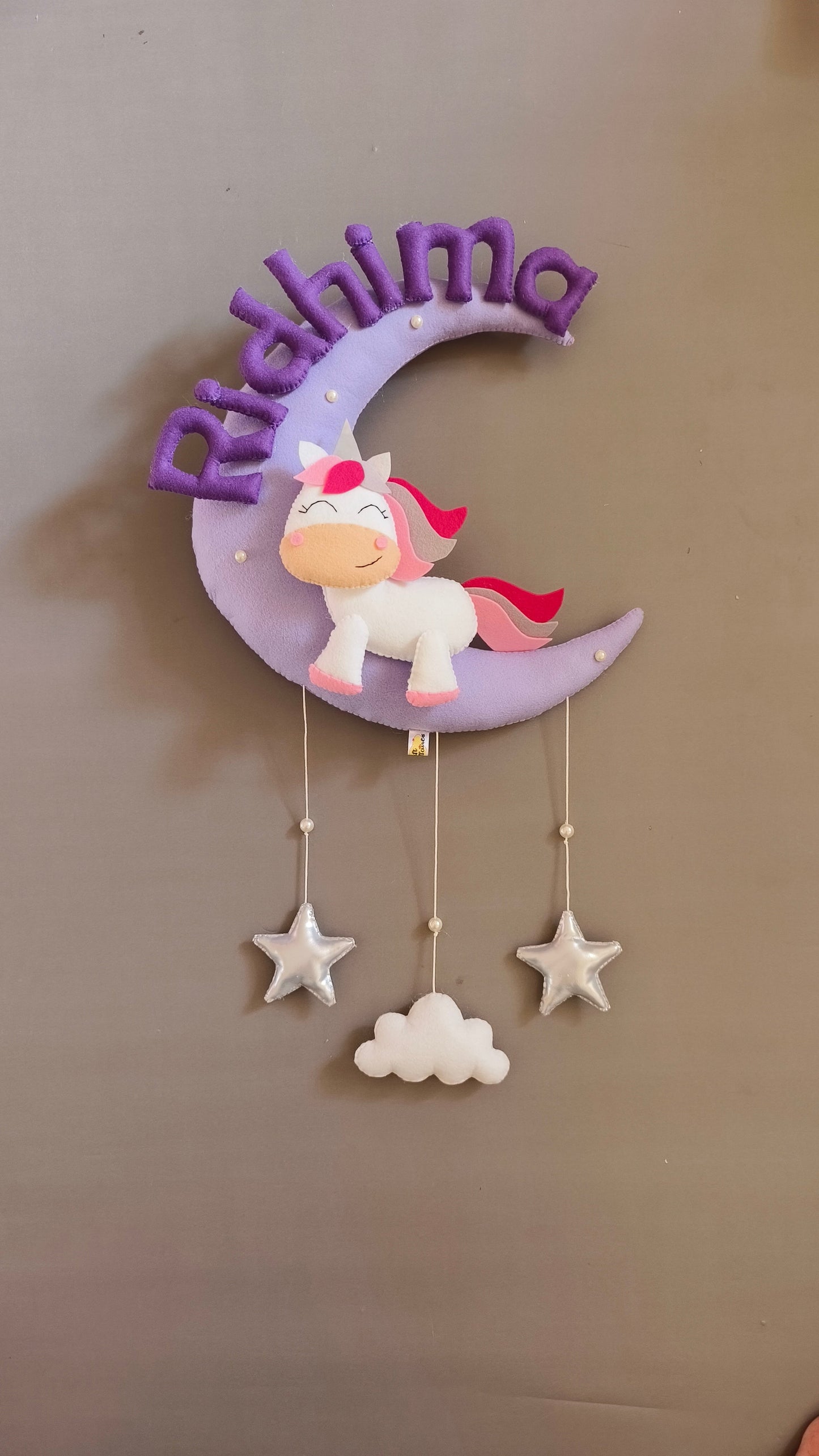 Cute Unicorn on moon