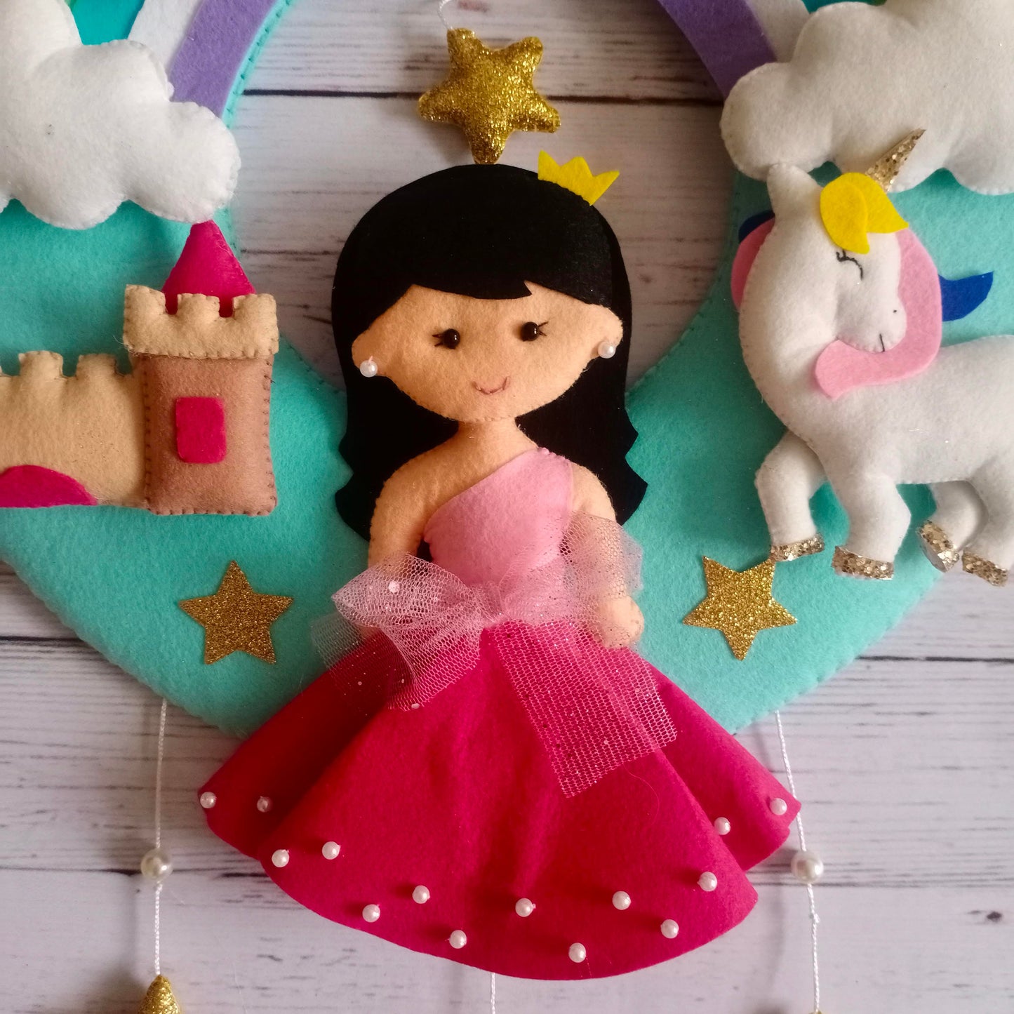Princess theme with rainbow