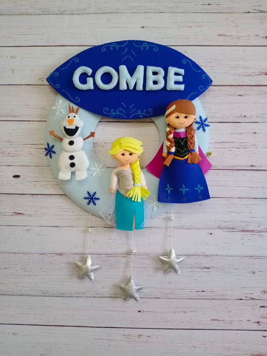 Frozen theme personalized wall decor