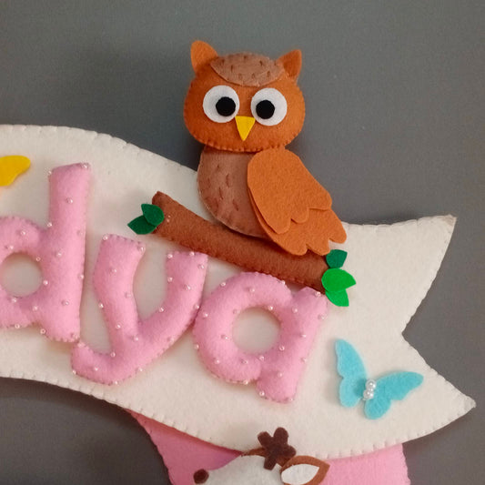 Woodland theme personalized wall decor