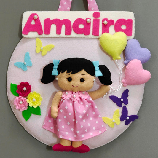 A small girl with Balloons