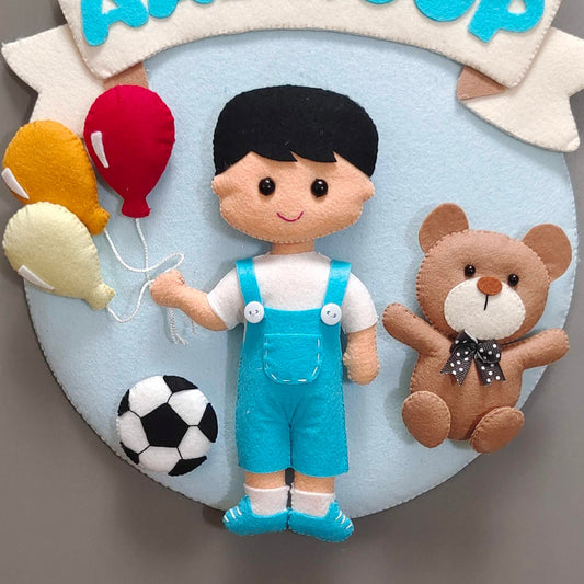 A small boy with Balloons