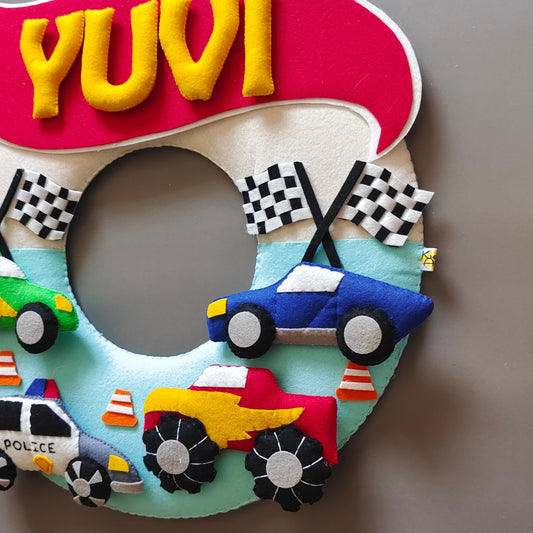 Hot Wheels theme personalized name