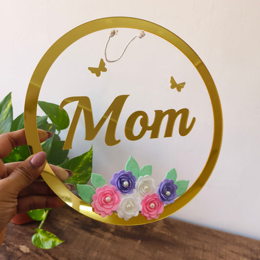 Elegant "Mom" Wall hanging