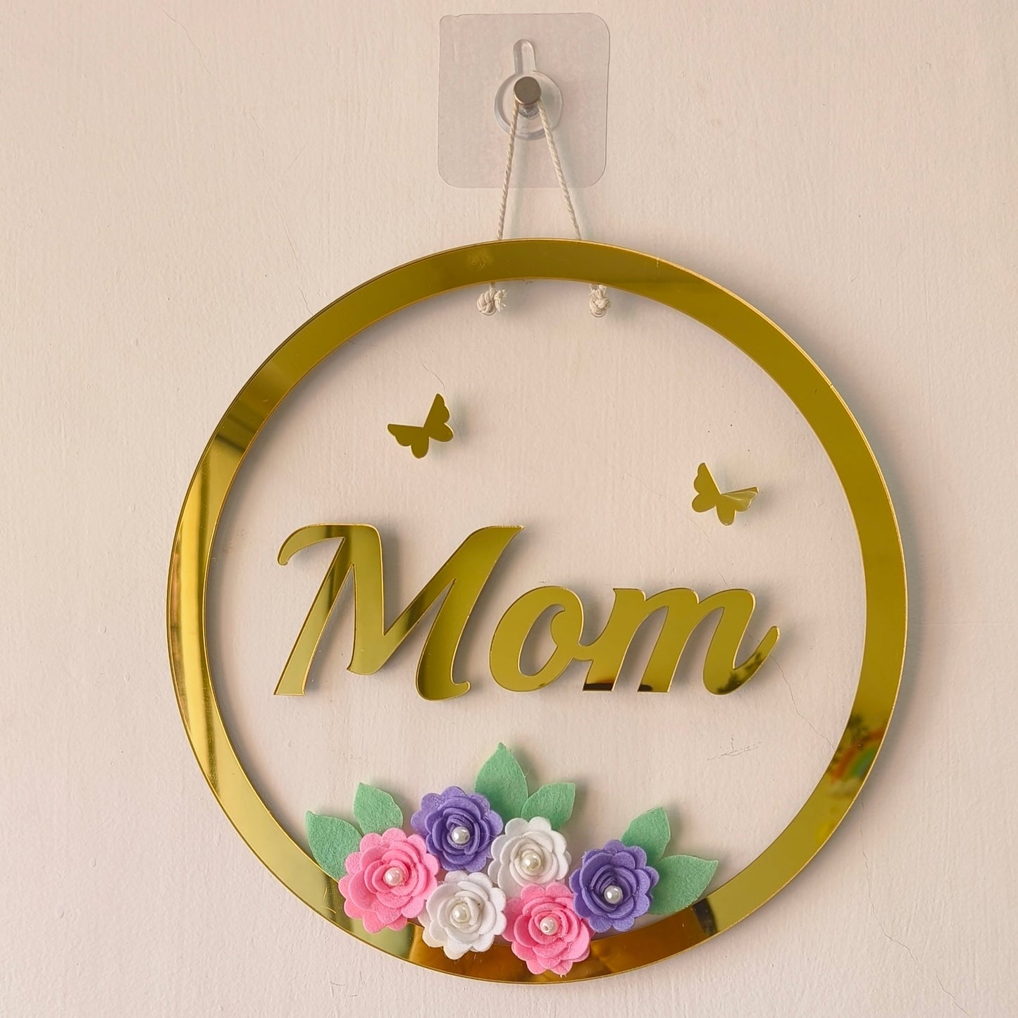 Elegant "Mom" Wall hanging