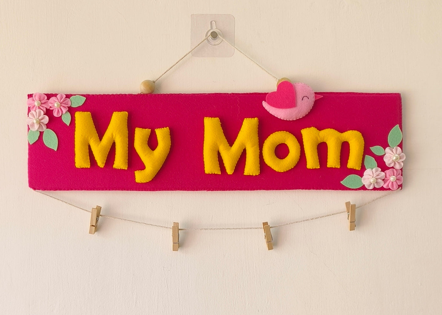 "My Mom" Felt photo wall hanging