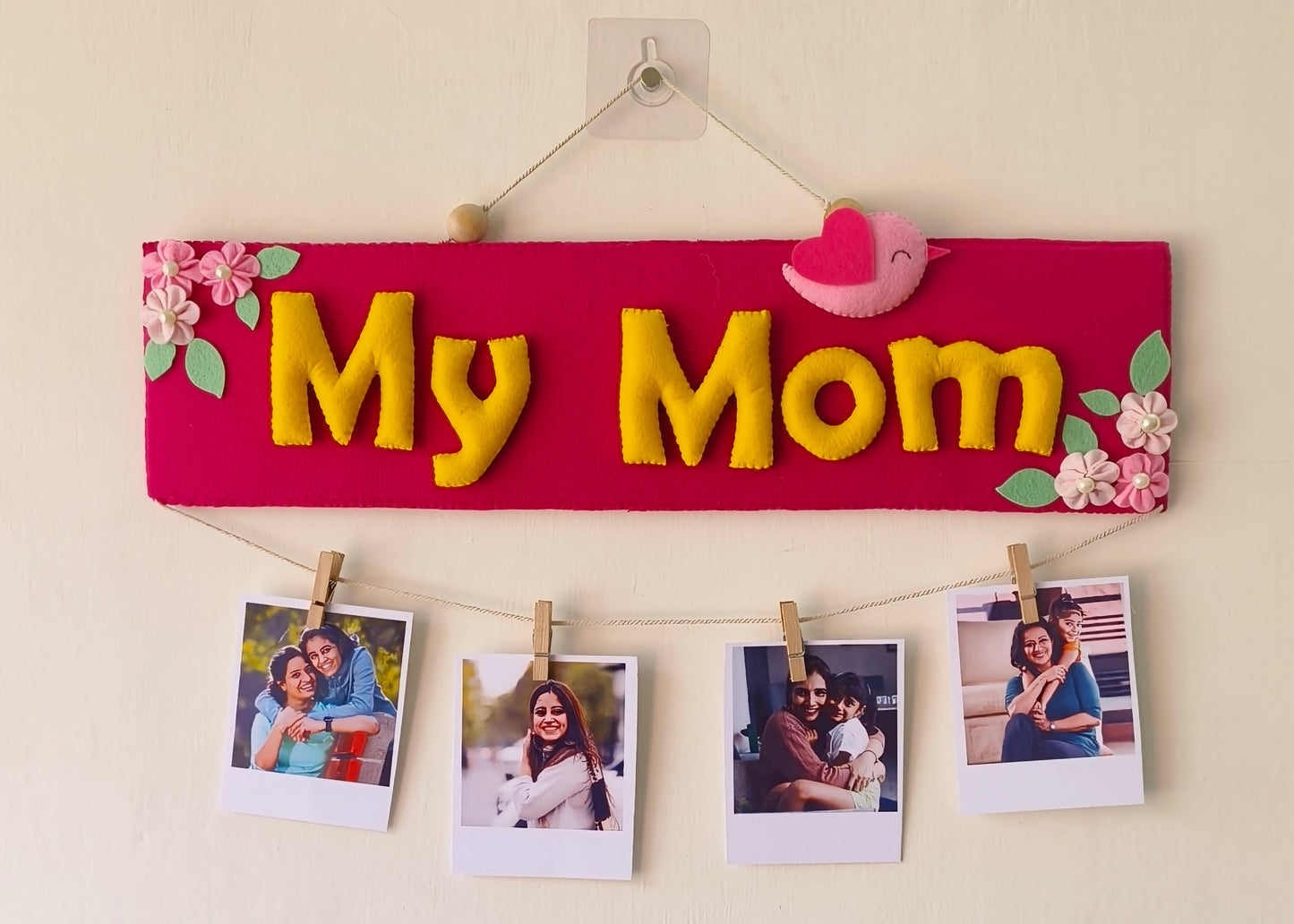 "My Mom" Felt photo wall hanging