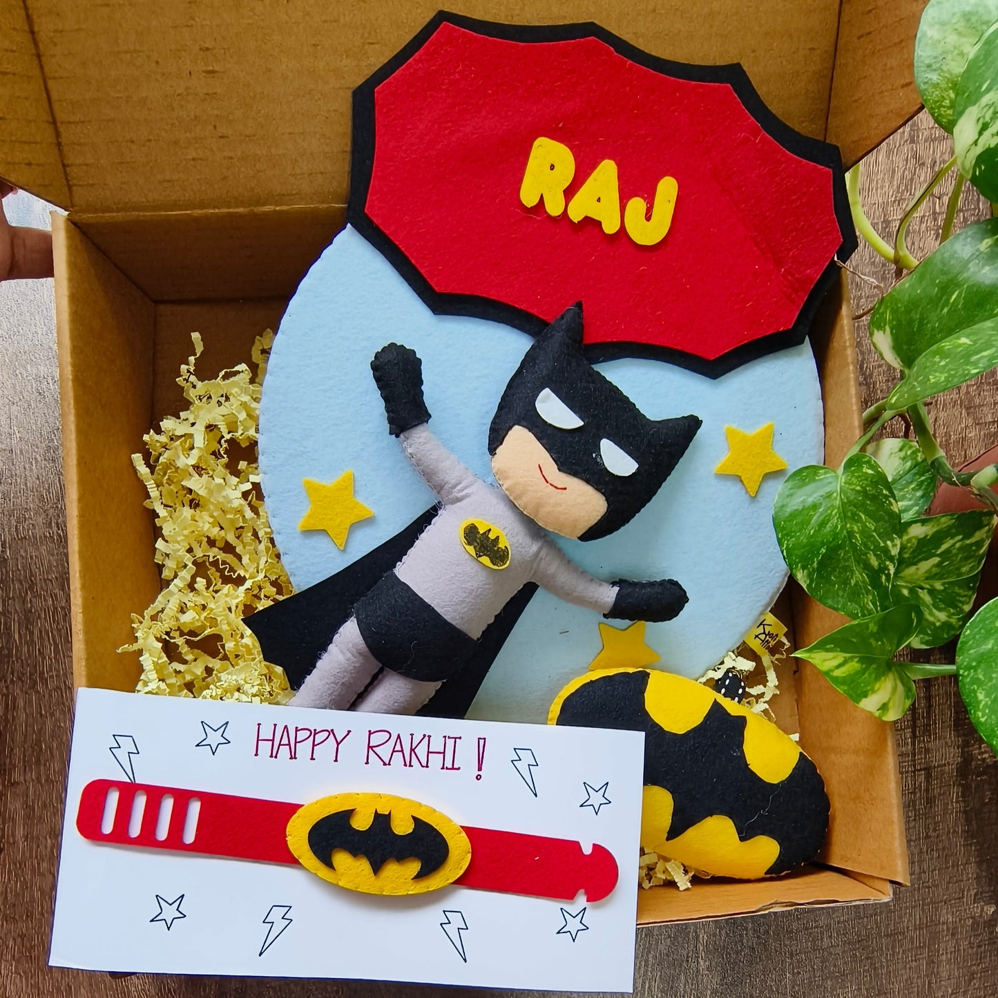 Superhero Rakhi Hamper with Wall Hanging