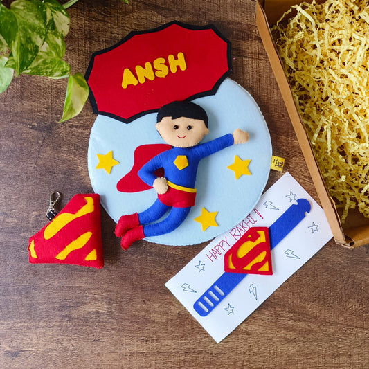 Superhero Rakhi Hamper with Wall Hanging