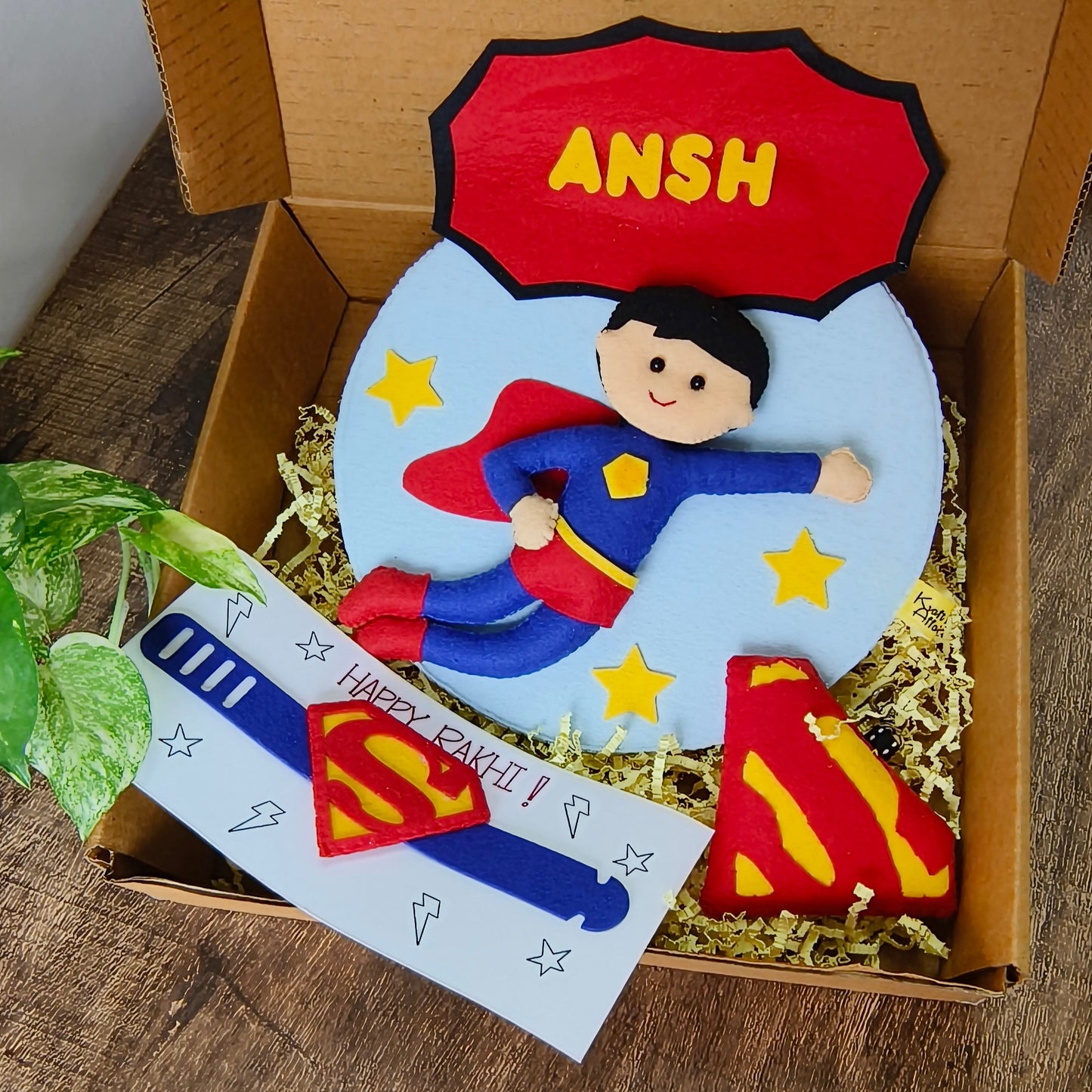Superhero Rakhi Hamper with Wall Hanging