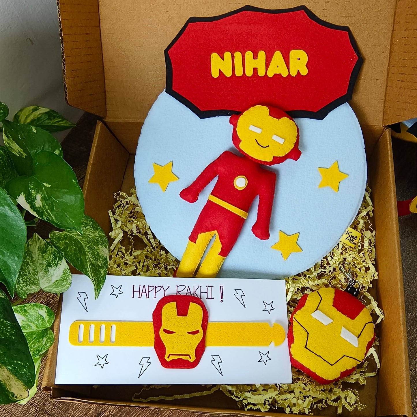 Superhero Rakhi Hamper with Wall Hanging