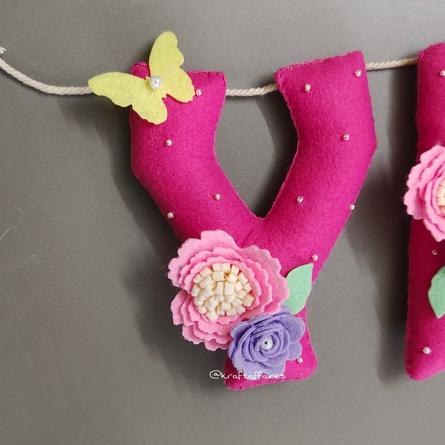 Personalized Floral theme Bunting