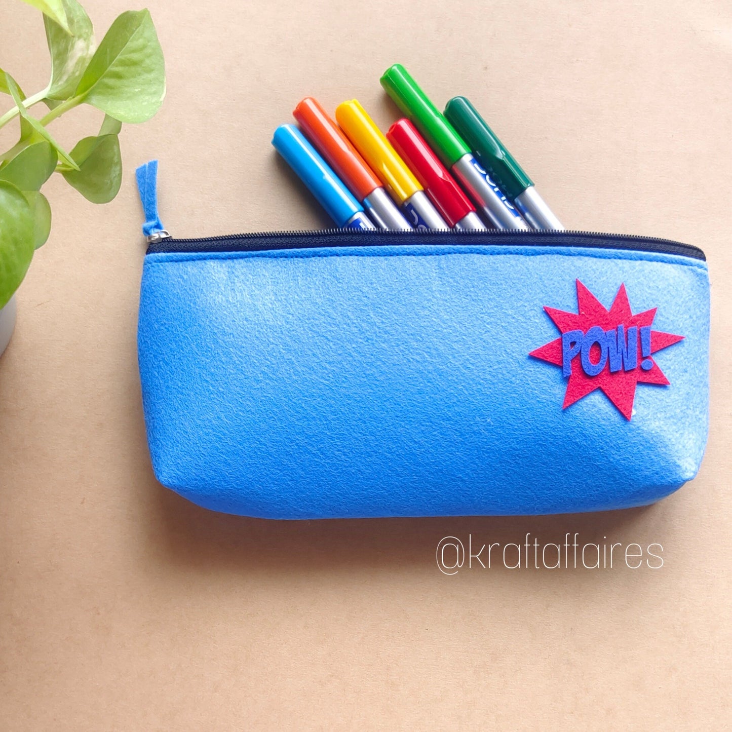 Superhero Felt Pencil Pouch