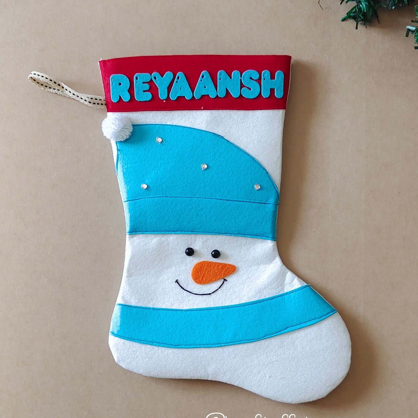 Snowman Felt Stocking