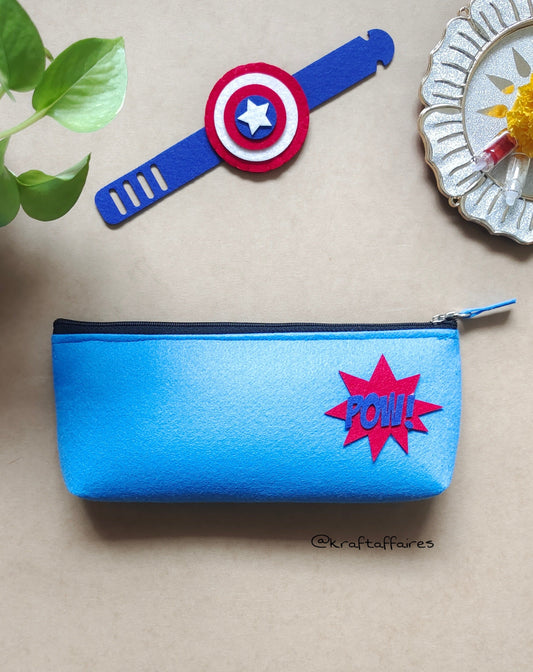 Superhero Felt Pencil Pouch