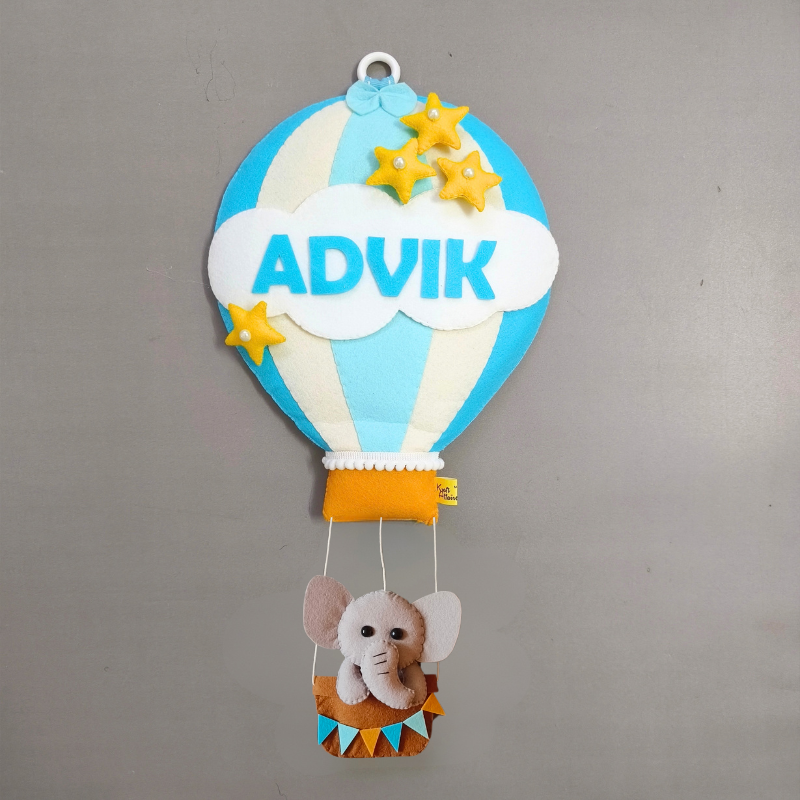 Personalized Animal in Hot air Balloon