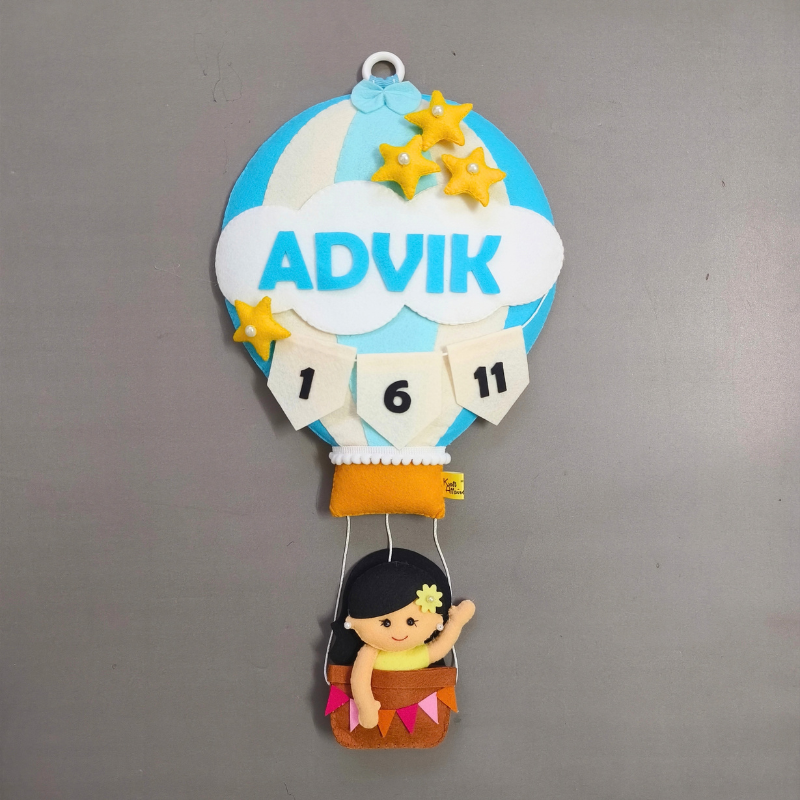 Personalized Girl in Hot Air Balloon