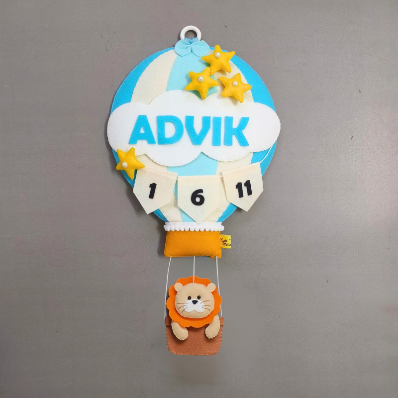 Personalized Animal in Hot air Balloon