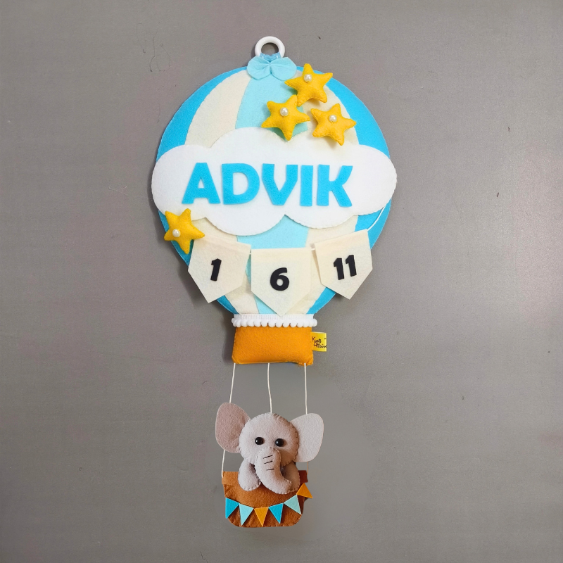 Personalized Animal in Hot air Balloon