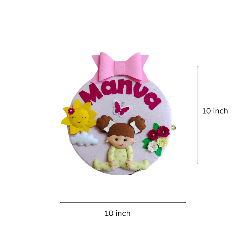 Personalised Baby Girl Handmade Wall Decor for Kids Room