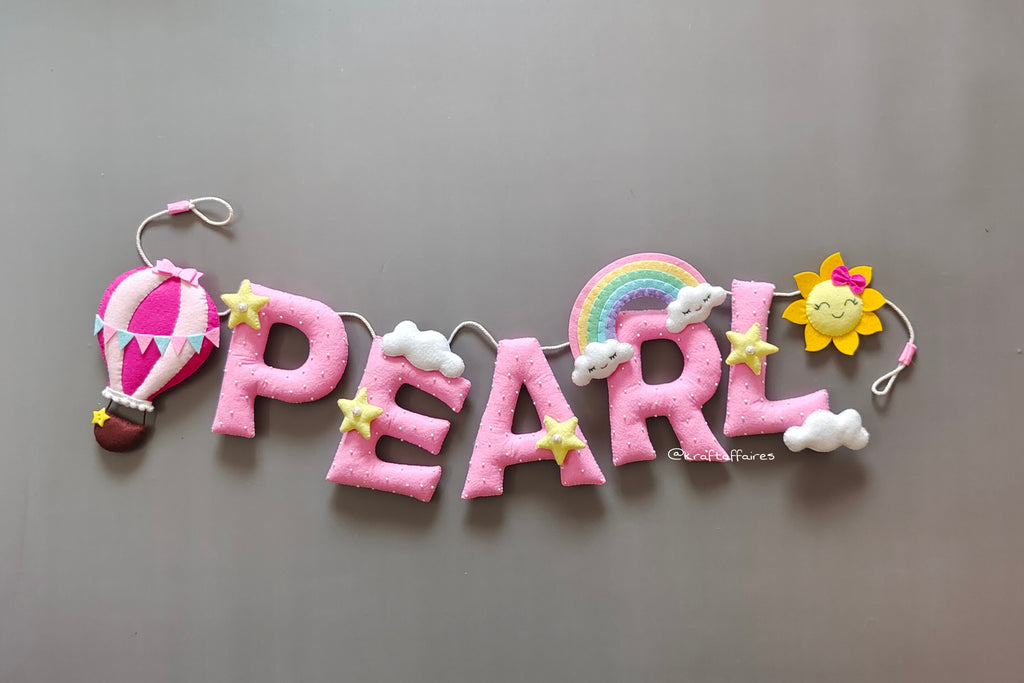 Personalized Hot air Balloon theme Bunting