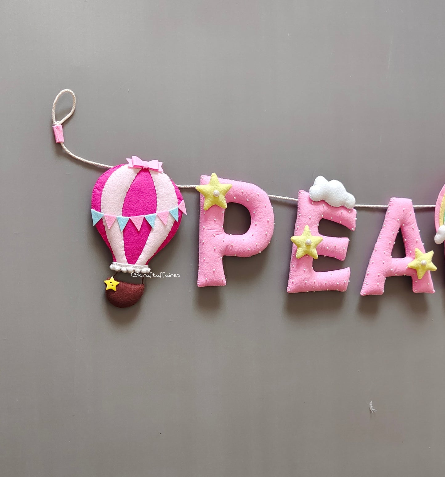 Personalized Hot air Balloon theme Bunting