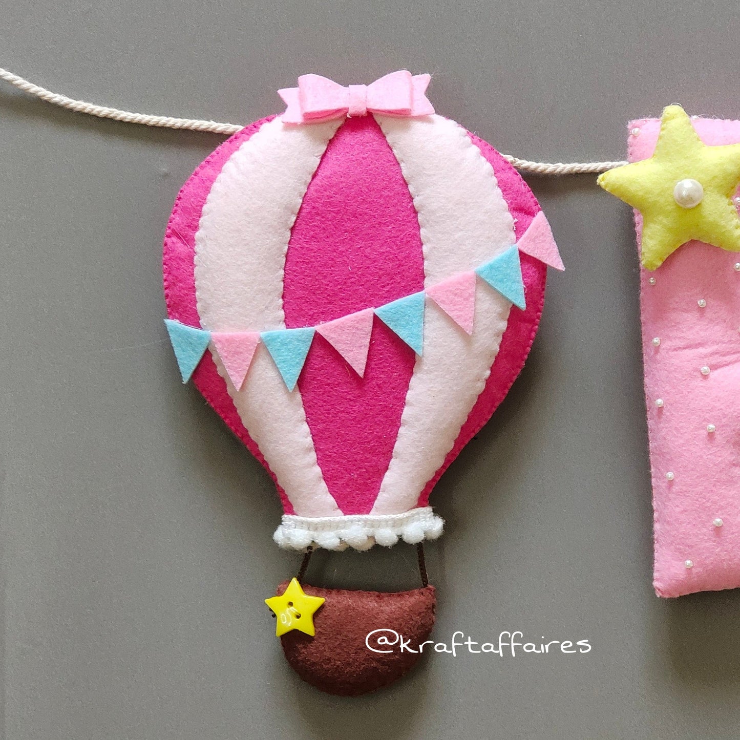 Personalized Hot air Balloon theme Bunting