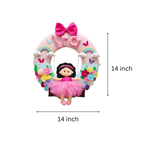 Personalised Girl on Swing with Rainbow Handmade Kids Room Decor
