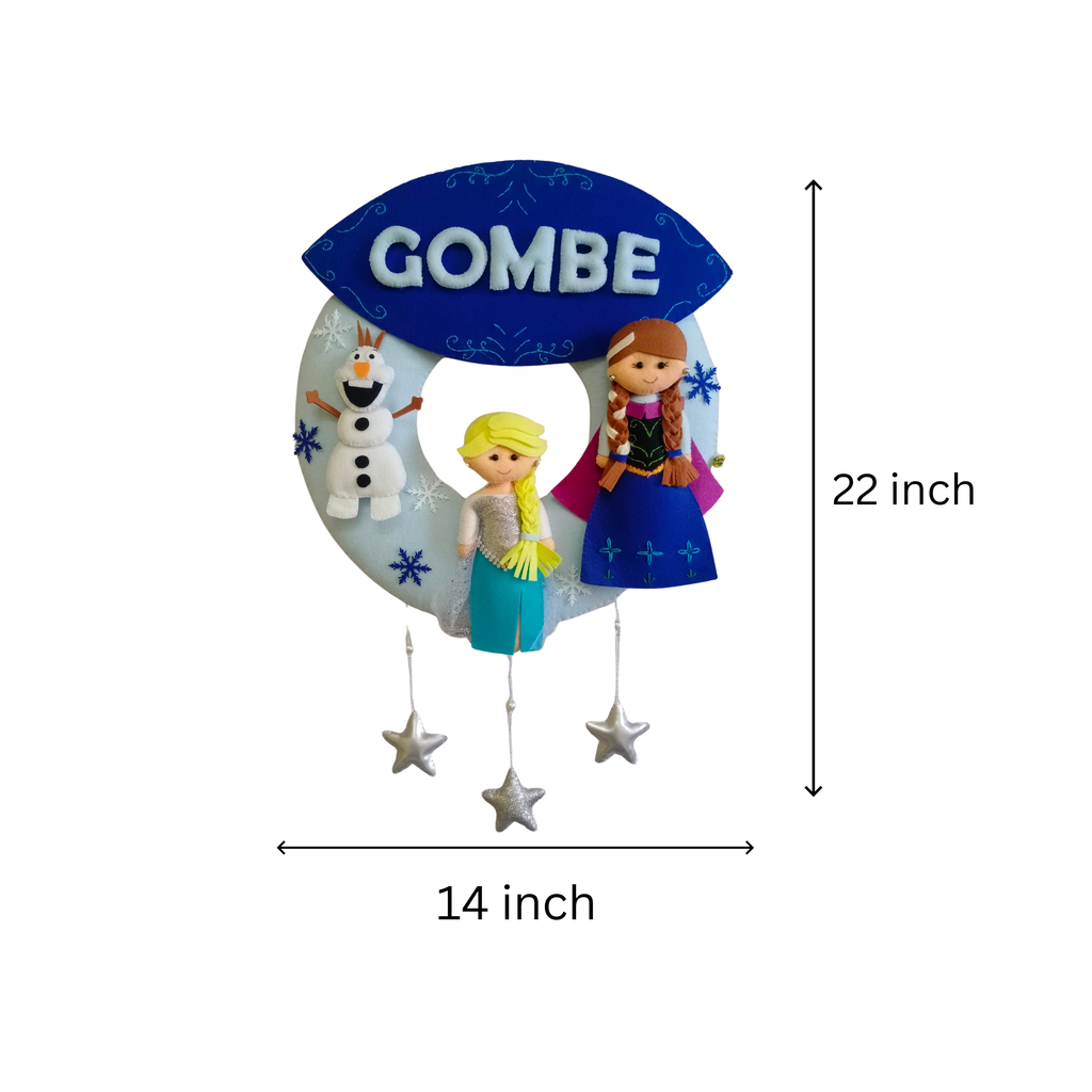 Frozen theme personalized wall decor