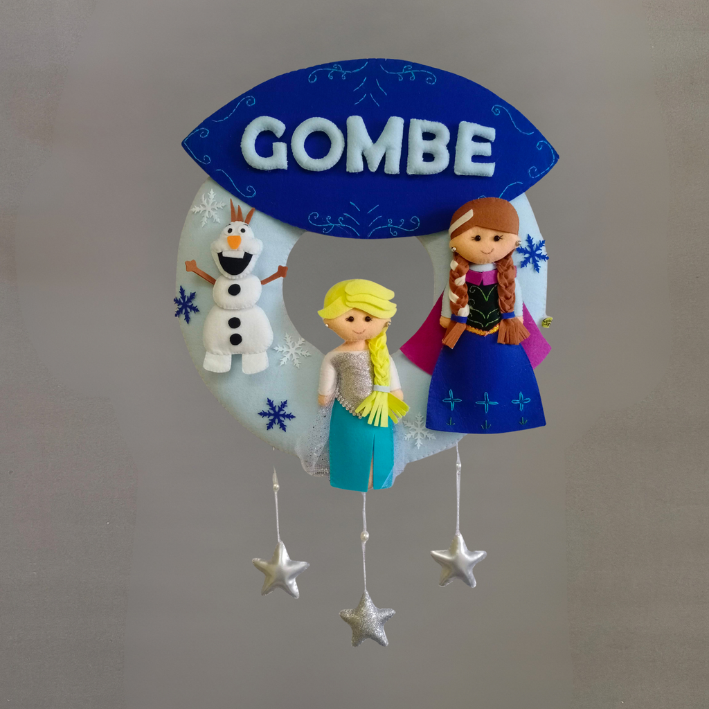 Frozen theme personalized wall decor