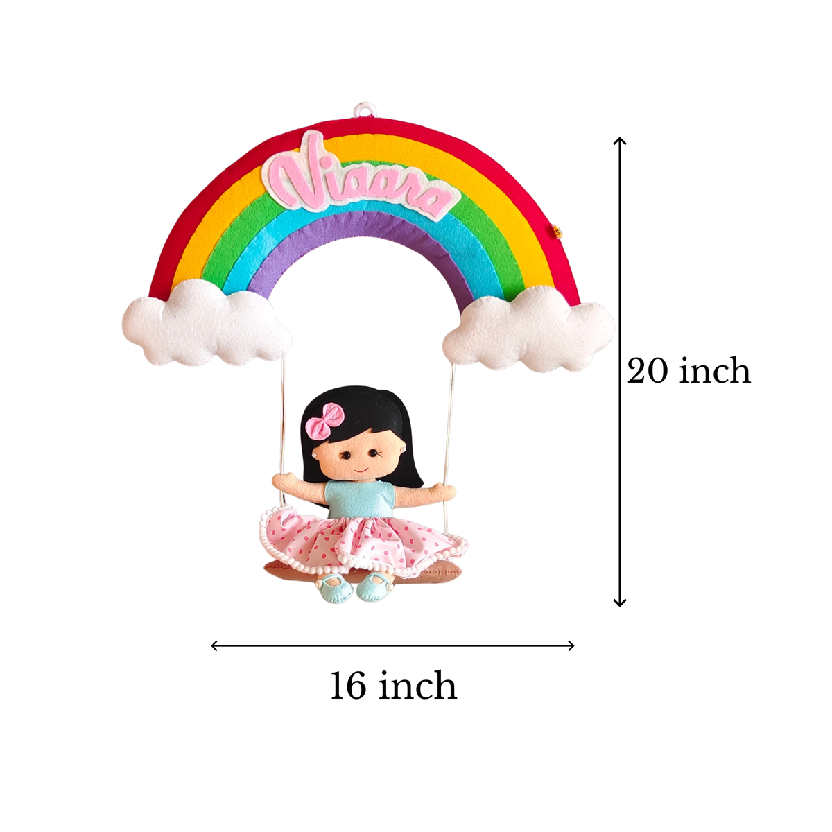 Personalized Girl on Rainbow