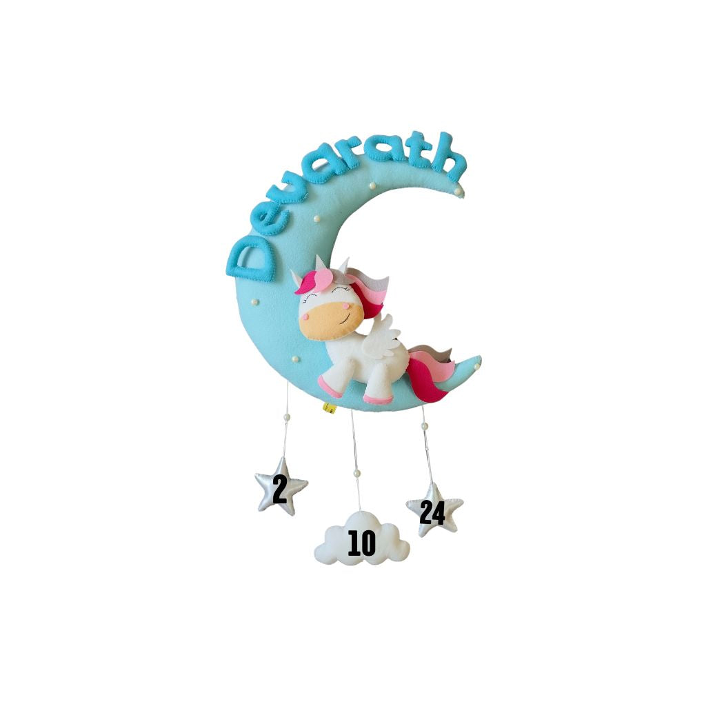 Cute Unicorn on moon