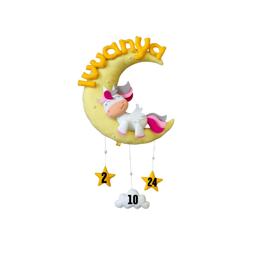 Cute Unicorn on moon