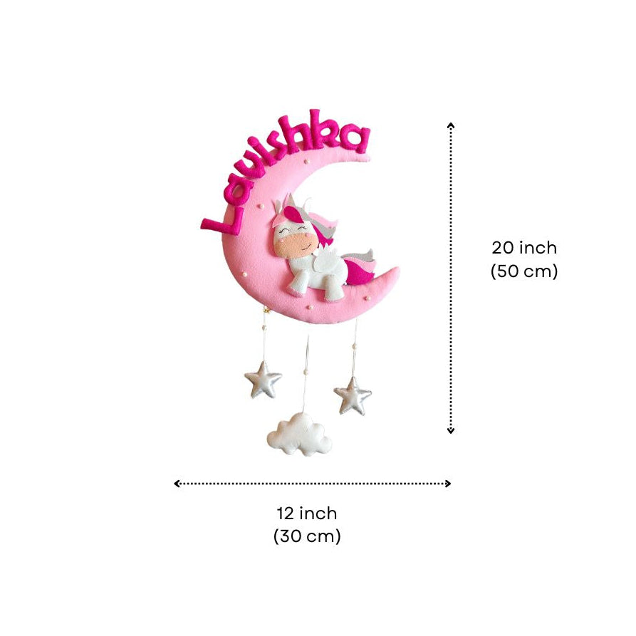 Cute Unicorn on moon