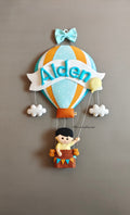 Personalised Big Hot Air Balloon Wall Decor for Boys Room