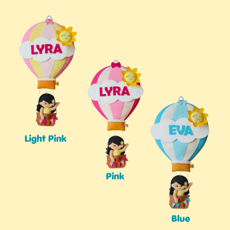 Personalized Girl in Hot Air Balloon