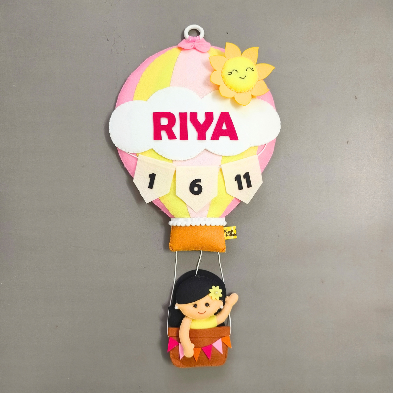 Personalized Girl in Hot Air Balloon