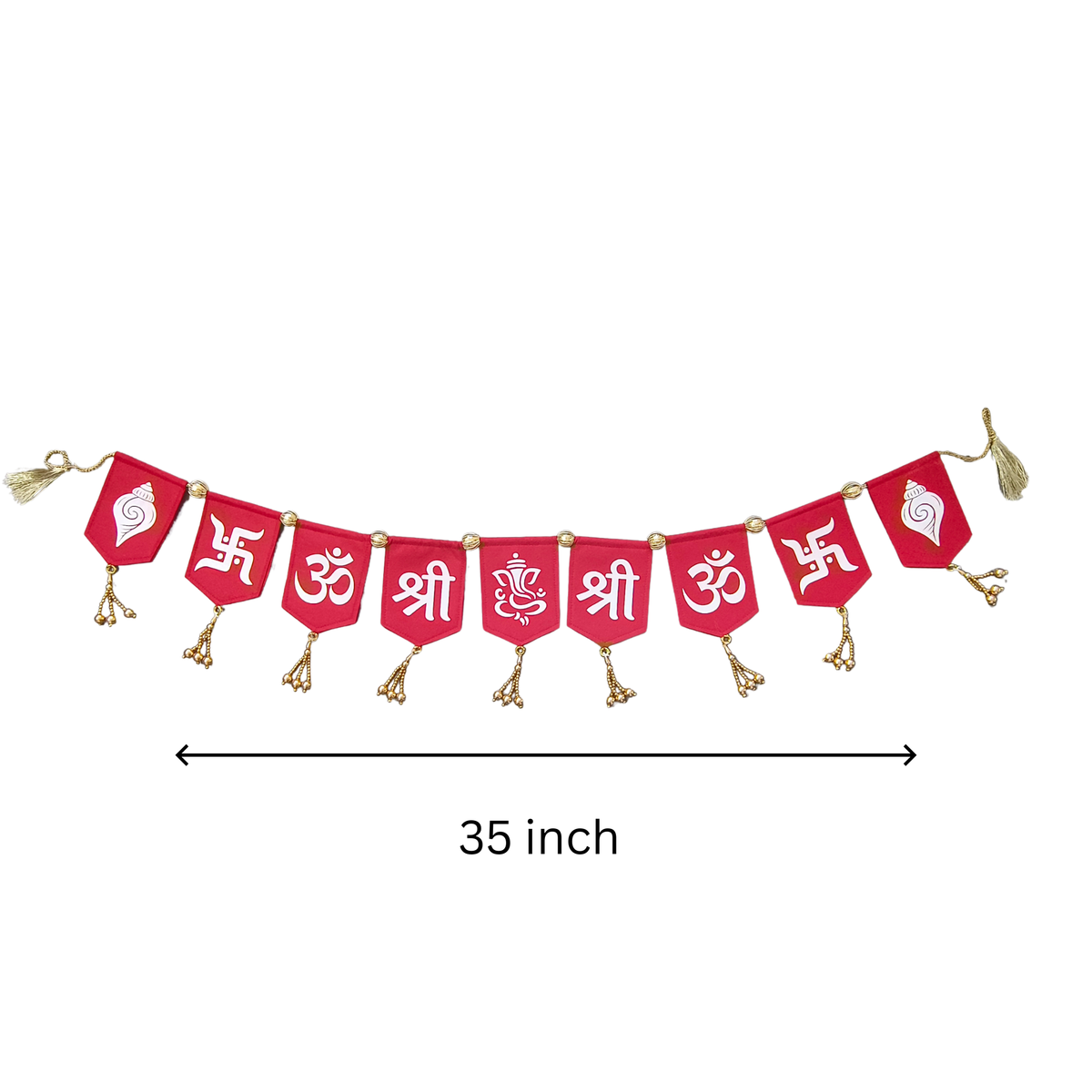 Traditional Felt Diwali Toran with Shubh Symbols