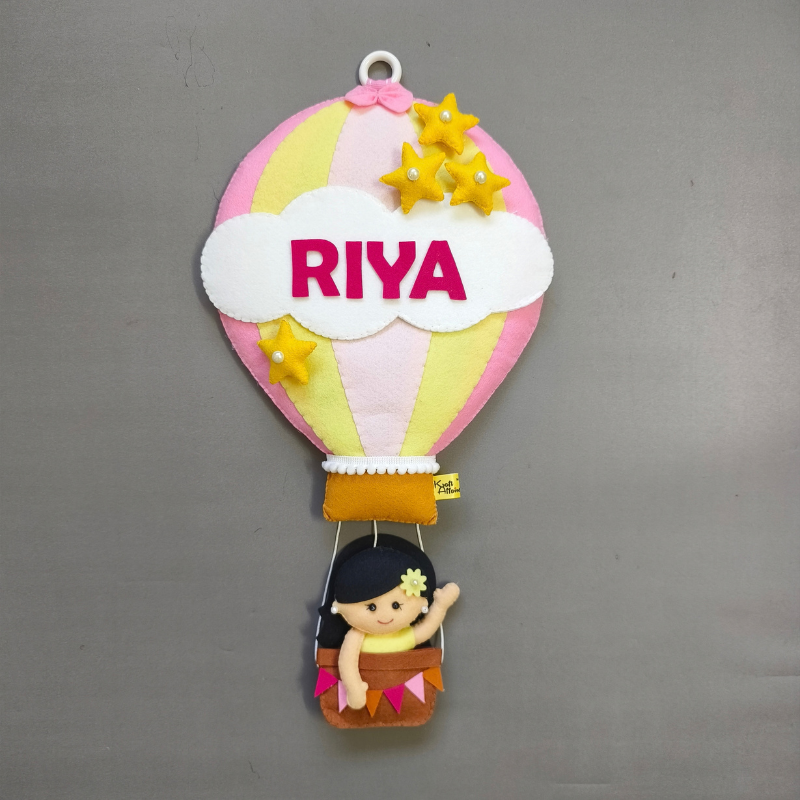 Personalized Girl in Hot Air Balloon