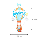Personalised Big Hot Air Balloon Wall Decor for Boys Room