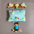 Personalized Bird Family with a Boy on Swing
