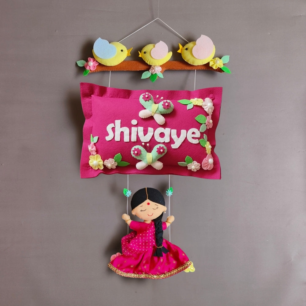 Bird Family with a girl on swing
