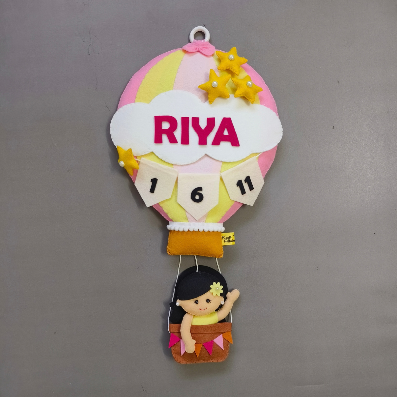 Personalized Girl in Hot Air Balloon