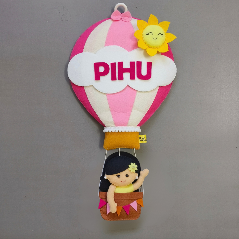 Personalized Girl in Hot Air Balloon