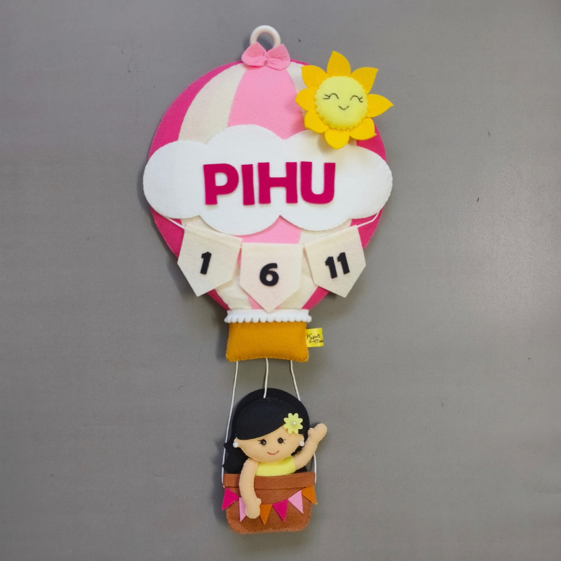 Personalized Girl in Hot Air Balloon