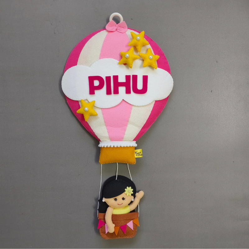 Personalized Girl in Hot Air Balloon