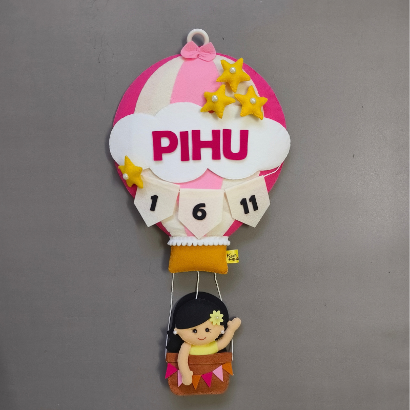 Personalized Girl in Hot Air Balloon