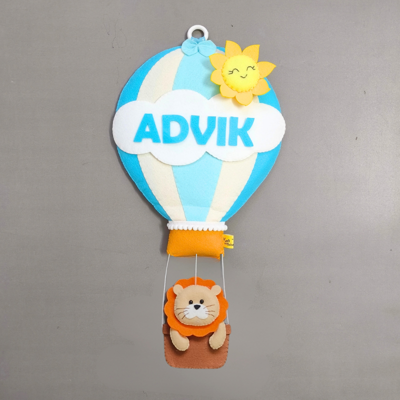 Personalized Animal in Hot air Balloon